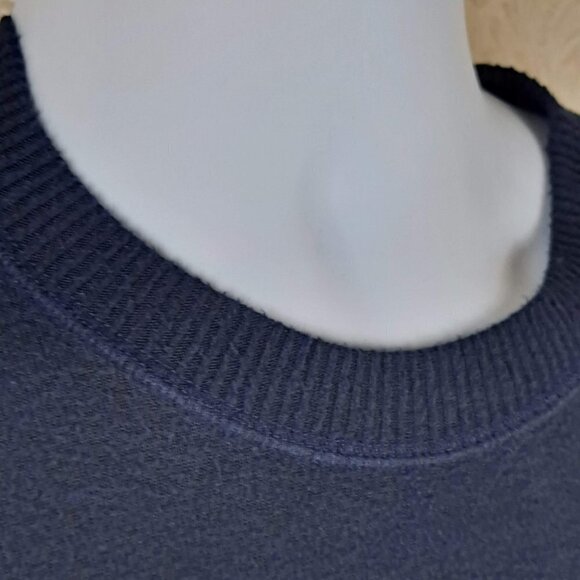 Lucky Brand Size Medium Black/Navy Blue Crew Neck Sweater Long Sleeve EUC - Picture 2 of 12